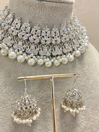 SLIGHTLY IMPERFECT: Silver Necklace Set - Pearl - SOKORA JEWELSSLIGHTLY IMPERFECT: Silver Necklace Set - Pearl