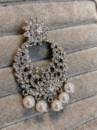 SLIGHTLY IMPERFECT: Silver & Pearl Drop Earrings - SOKORA JEWELSSLIGHTLY IMPERFECT: Silver & Pearl Drop Earrings