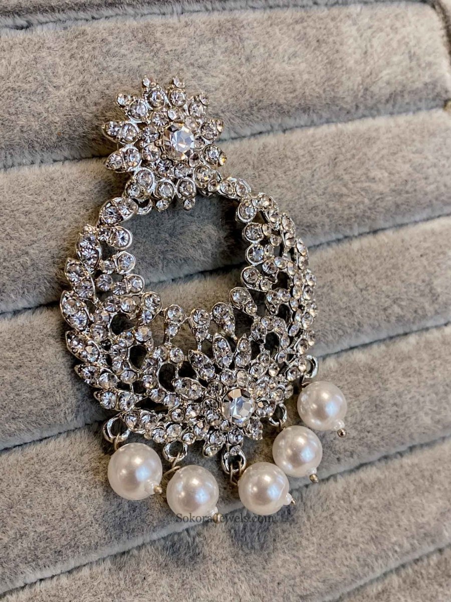 SLIGHTLY IMPERFECT: Silver & Pearl Drop Earrings - SOKORA JEWELSSLIGHTLY IMPERFECT: Silver & Pearl Drop Earrings