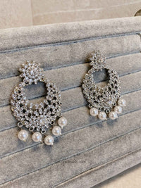 SLIGHTLY IMPERFECT: Silver & Pearl Drop Earrings - SOKORA JEWELSSLIGHTLY IMPERFECT: Silver & Pearl Drop Earrings