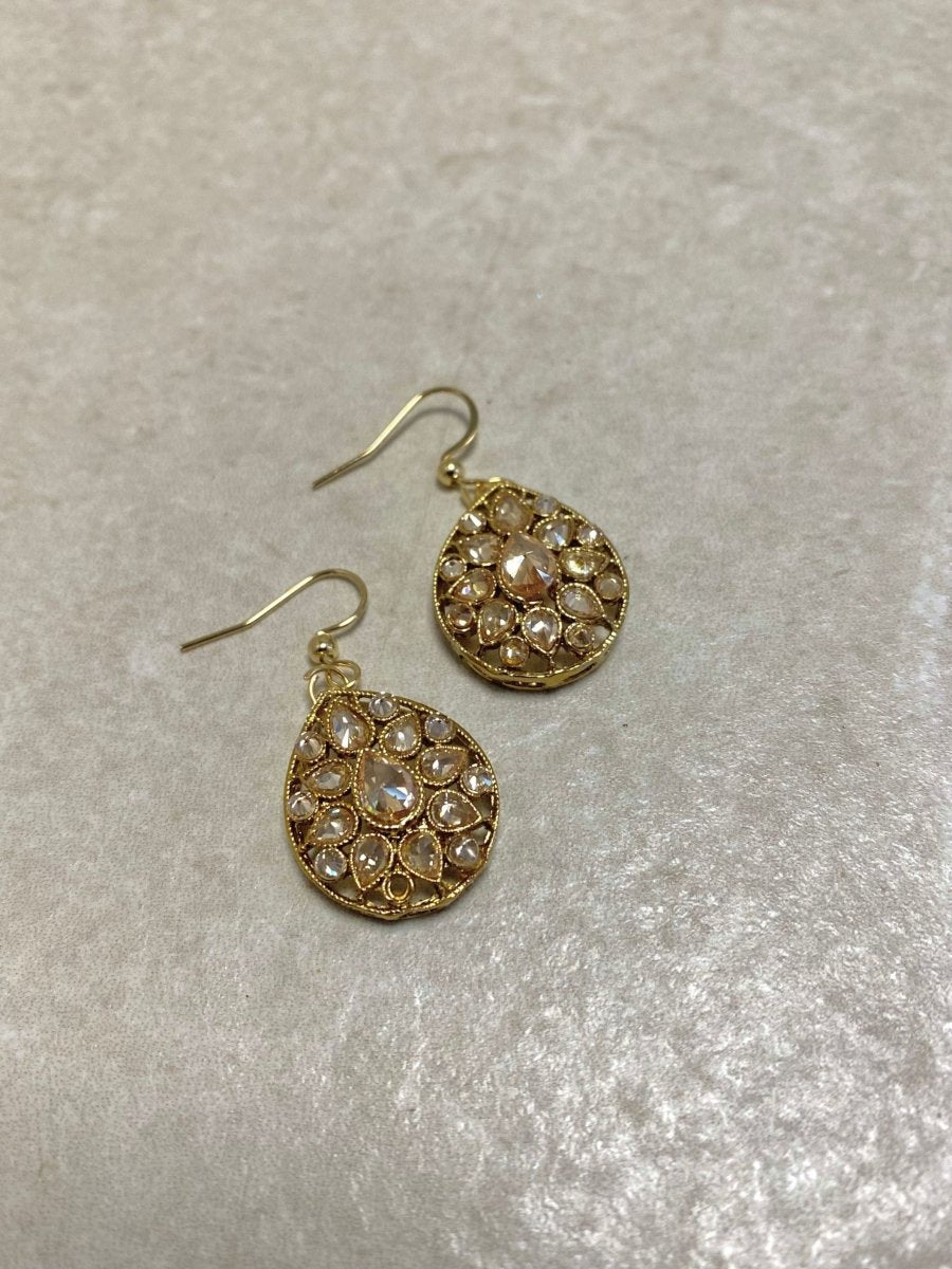 SLIGHTLY IMPERFECT: Small Antique Gold Drop Earrings - SOKORA JEWELSSLIGHTLY IMPERFECT: Small Antique Gold Drop Earrings