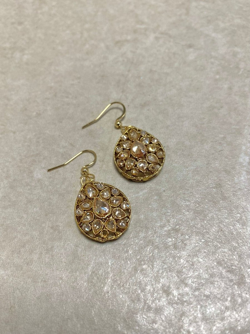 SLIGHTLY IMPERFECT: Small Antique Gold Drop Earrings - SOKORA JEWELSSLIGHTLY IMPERFECT: Small Antique Gold Drop Earrings