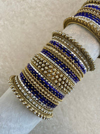 (Slightly Imperfect) Sparkling Bangle Set - Indigo/Navy - SOKORA JEWELS(Slightly Imperfect) Sparkling Bangle Set - Indigo/NavyBANGLES