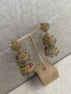 (Slightly Imperfect) Tiered Jhumka Earrings - Multicolour - SOKORA JEWELS(Slightly Imperfect) Tiered Jhumka Earrings - Multicolour