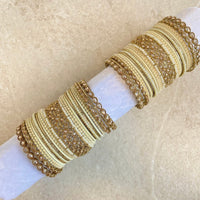 (Slightly less than perfect) 2.10 Clearance Luxury Crystal Bangle Set - Cream - SOKORA JEWELS(Slightly less than perfect) 2.10 Clearance Luxury Crystal Bangle Set - CreamBANGLES