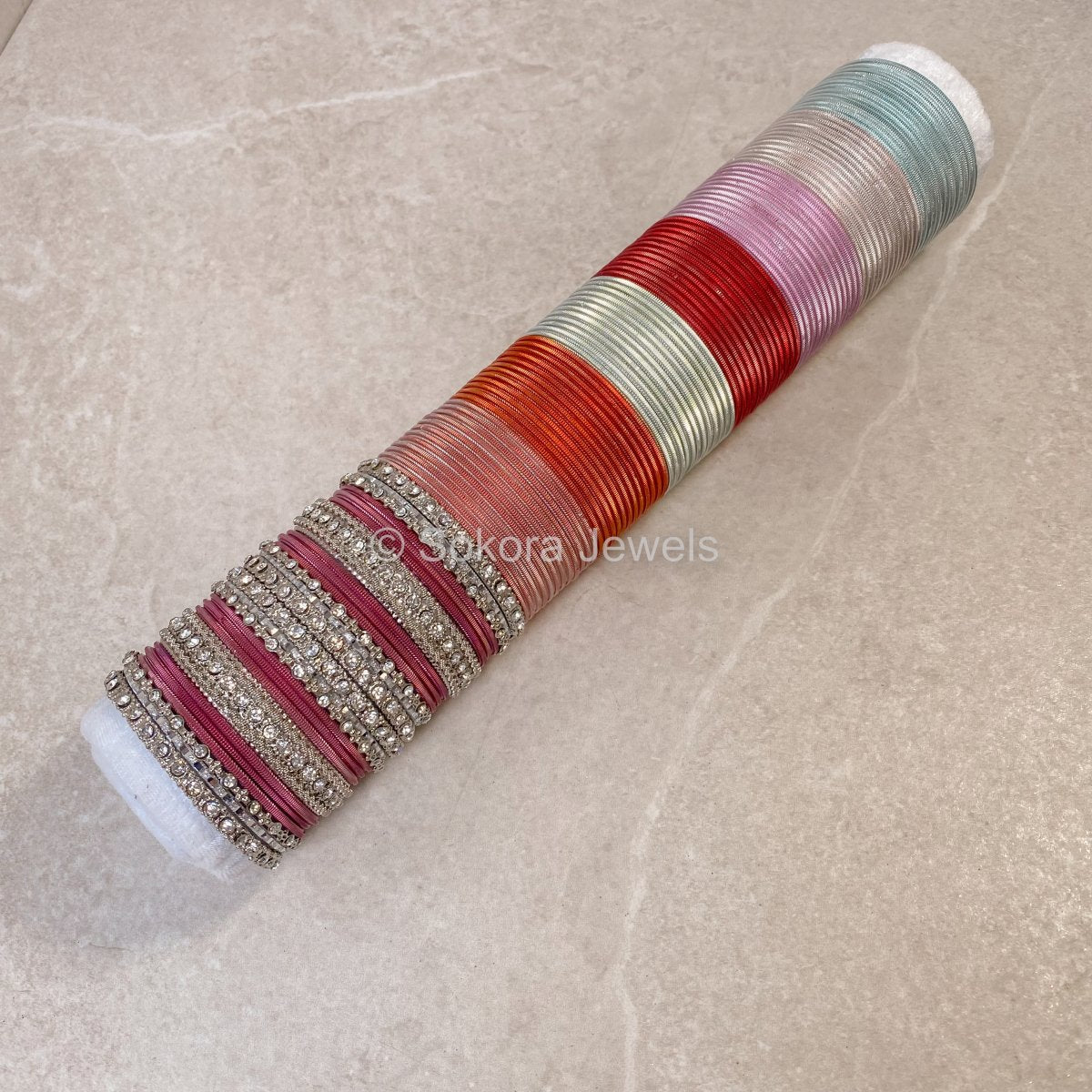 (Slightly less than perfect) Clearance Bangle Set with Extra Colours - 2.4 - SOKORA JEWELS(Slightly less than perfect) Clearance Bangle Set with Extra Colours - 2.4BANGLES