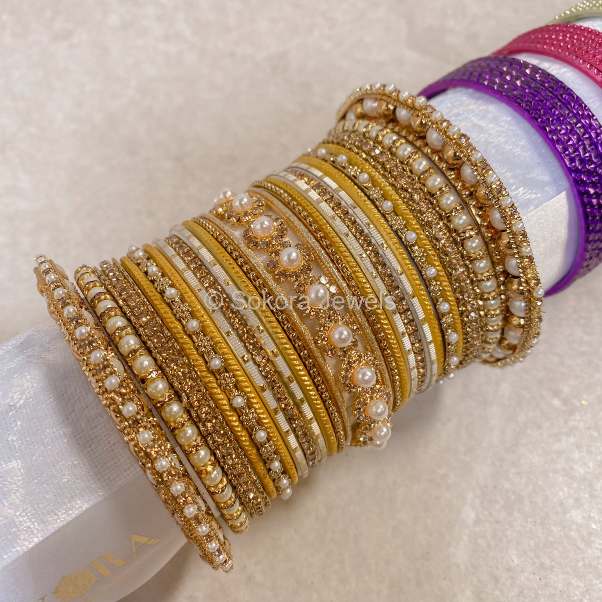 (Slightly less than perfect) Clearance Bangle Stack for One Arm with Extra Colours - 2.4 - SOKORA JEWELS(Slightly less than perfect) Clearance Bangle Stack for One Arm with Extra Colours - 2.4BANGLES