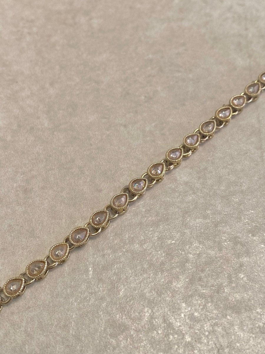 Slim Antique Gold Bracelet - Champagne - SOKORA JEWELSSlim Antique Gold Bracelet - Champagne