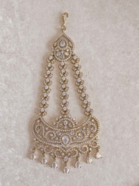 Slim Diamante Jhumar - Antique Gold - SOKORA JEWELSSlim Diamante Jhumar - Antique Gold