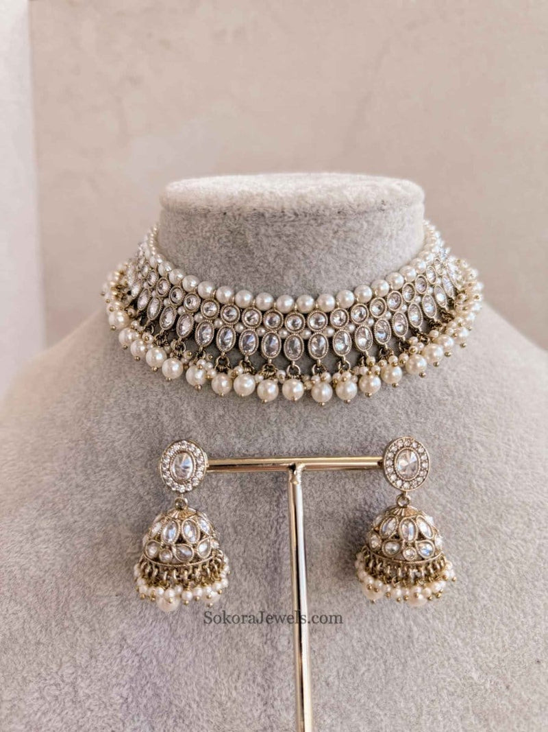 Small Antique Choker Set - SOKORA JEWELSSmall Antique Choker SetNECKLACE SETS