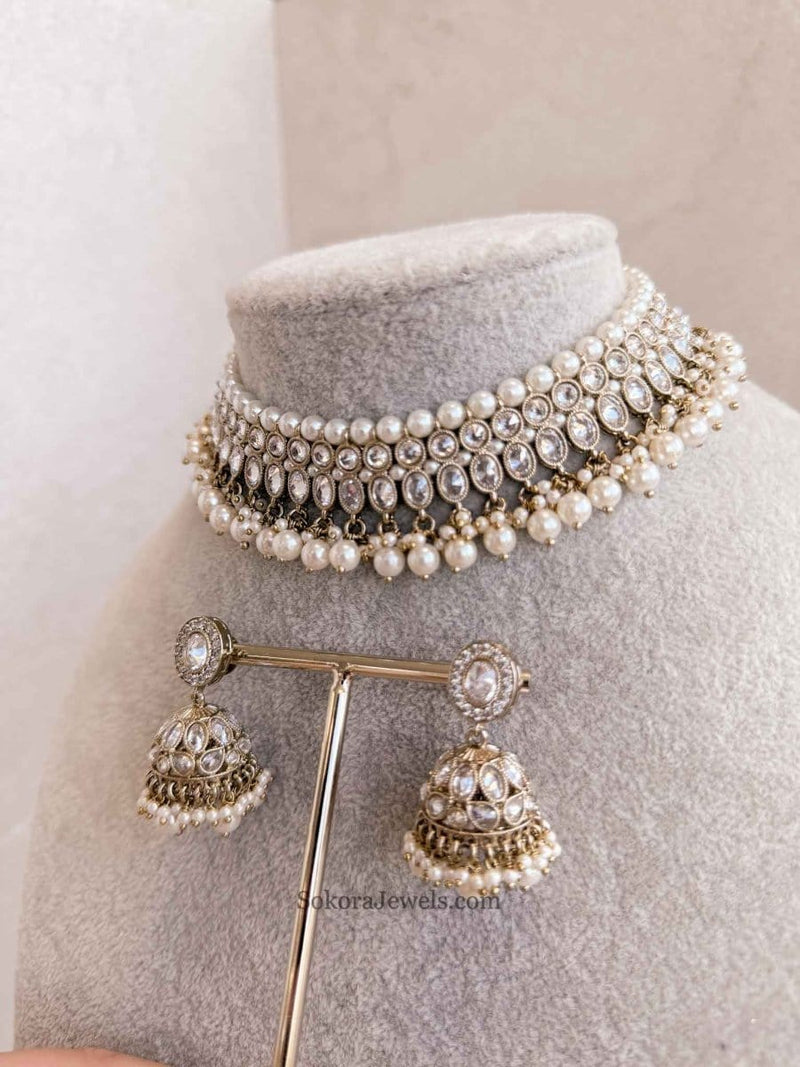 Small Antique Choker Set - SOKORA JEWELSSmall Antique Choker SetNECKLACE SETS