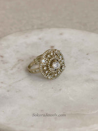 Small Antique Gold & Diamante Ring - SOKORA JEWELSSmall Antique Gold & Diamante RingRING