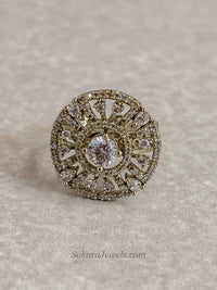 Small Antique Gold & Diamante Ring - SOKORA JEWELSSmall Antique Gold & Diamante RingRING