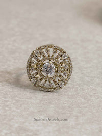 Small Antique Gold & Diamante Ring - SOKORA JEWELSSmall Antique Gold & Diamante RingRING