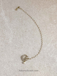 Small Antique Gold & Kundan Nose Ring - SOKORA JEWELSSmall Antique Gold & Kundan Nose Ring