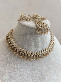 Small Antique Gold Necklace Set - SOKORA JEWELSSmall Antique Gold Necklace Set