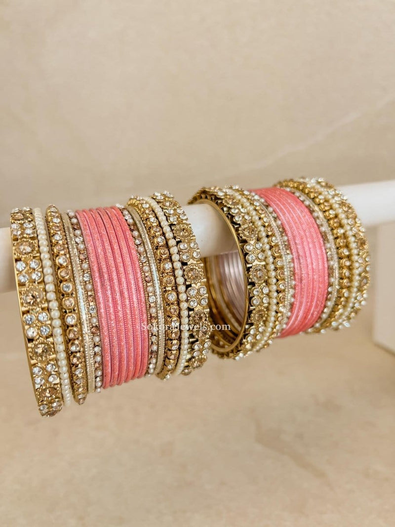 Small Bejewelled Bangle Set - 10 Colour Options - SOKORA JEWELSSmall Bejewelled Bangle Set - 10 Colour OptionsBANGLES