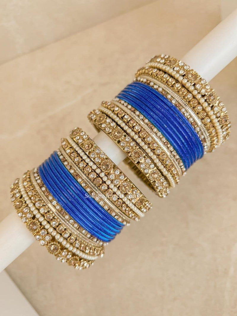 Small Bejewelled Bangle Set - 10 Colour Options - SOKORA JEWELSSmall Bejewelled Bangle Set - 10 Colour OptionsBANGLES