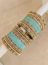 Small Bejewelled Bangle Set - 10 Colour Options - SOKORA JEWELSSmall Bejewelled Bangle Set - 10 Colour OptionsBANGLES