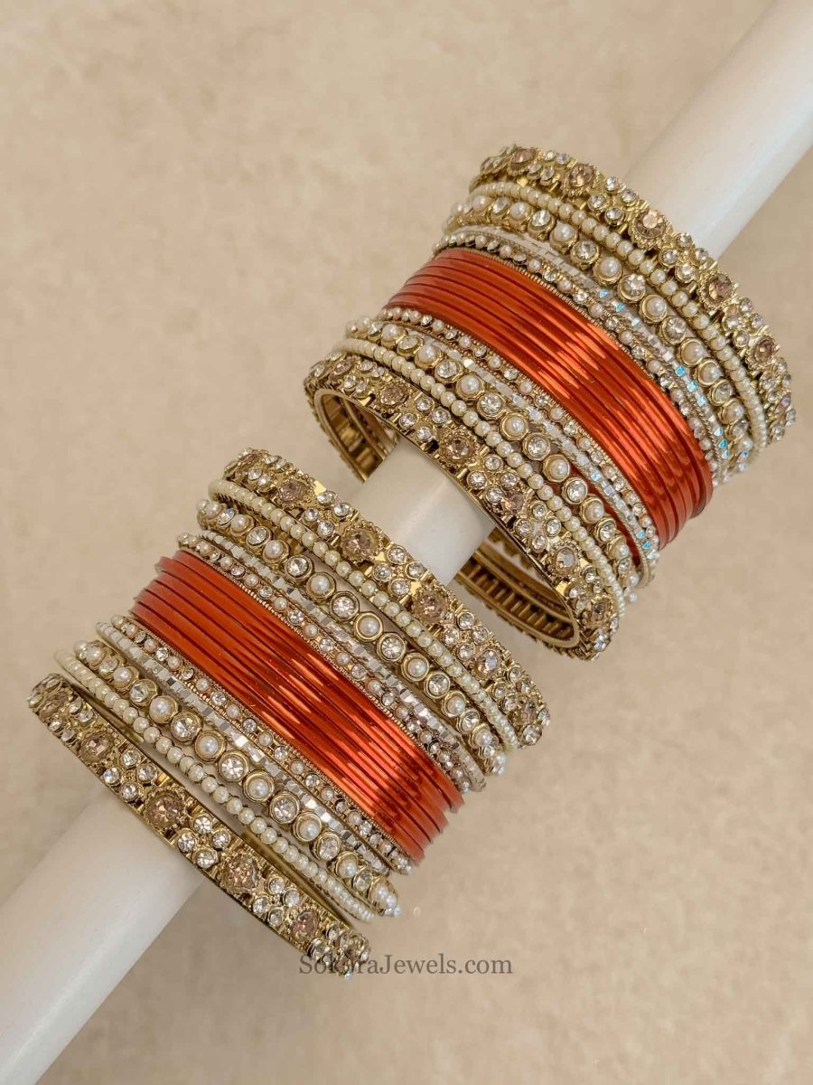 Small Bejewelled Bangle Set - 10 Colour Options - SOKORA JEWELSSmall Bejewelled Bangle Set - 10 Colour OptionsBANGLES