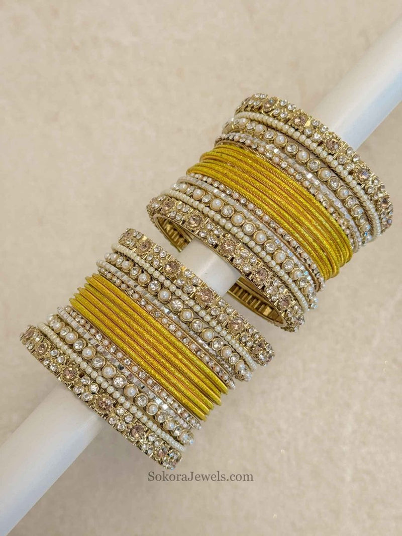 Small Bejewelled Bangle Set - 10 Colour Options - SOKORA JEWELSSmall Bejewelled Bangle Set - 10 Colour OptionsBANGLES
