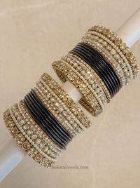 Small Bejewelled Bangle Set - 10 Colour Options - SOKORA JEWELSSmall Bejewelled Bangle Set - 10 Colour OptionsBANGLES