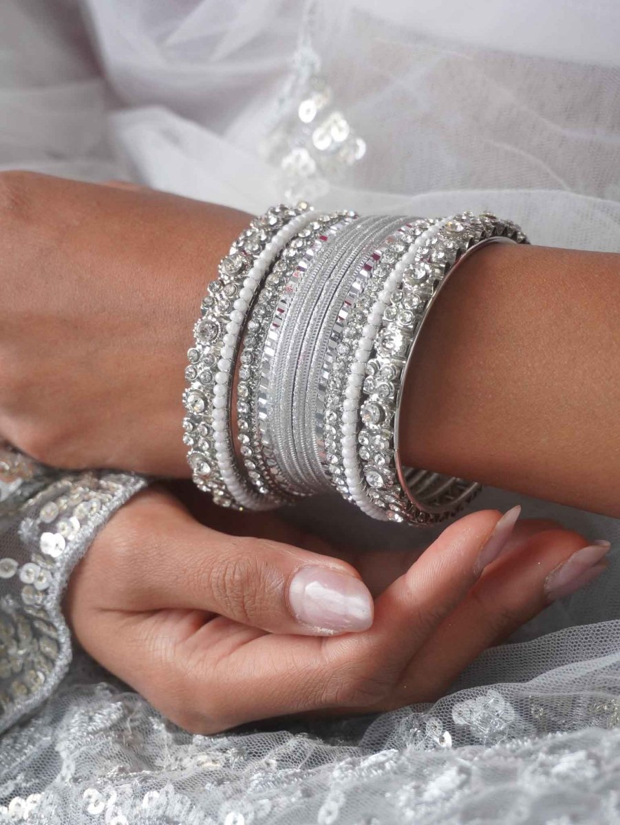 Small Bejewelled Bangle Set - 8 Colour Options - SOKORA JEWELSSmall Bejewelled Bangle Set - 8 Colour OptionsBANGLES