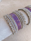 Small Bejewelled Bangle Set - Lilac - SOKORA JEWELSSmall Bejewelled Bangle Set - LilacBANGLES