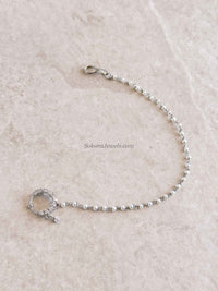 Small Clip on Silver Nath With Pearl chain - SOKORA JEWELSSmall Clip on Silver Nath With Pearl chain