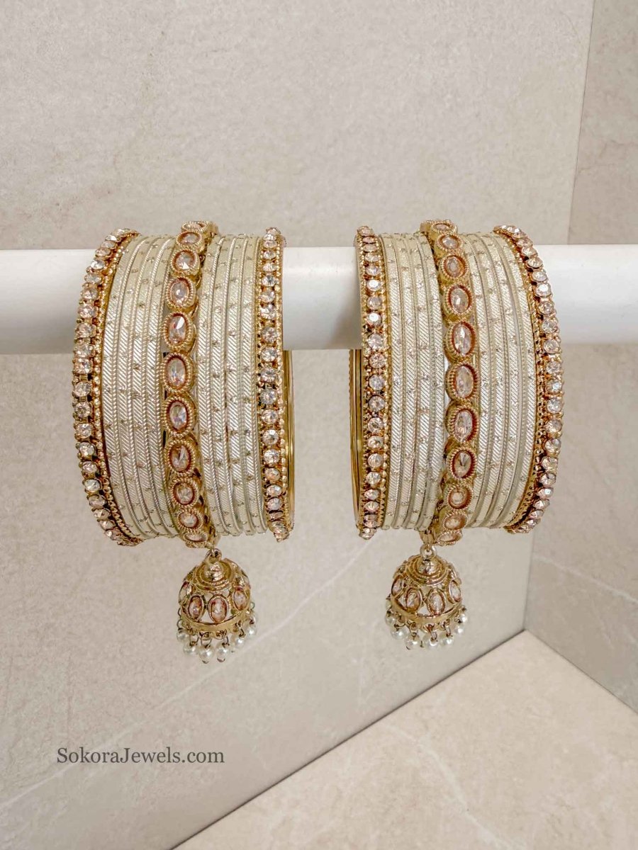 Small Cream Bangle set - SOKORA JEWELSSmall Cream Bangle setBANGLES
