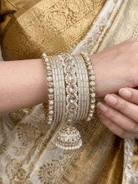 Small Cream Bangles Set - SOKORA JEWELSSmall Cream Bangles SetBANGLES