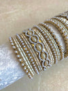 Small Cream Pearly Bangle Set - SOKORA JEWELSSmall Cream Pearly Bangle SetBANGLES