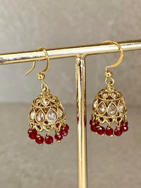 Small Crystal Jhumkas - 2 Colours - SOKORA JEWELSSmall Crystal Jhumkas - 2 Colours