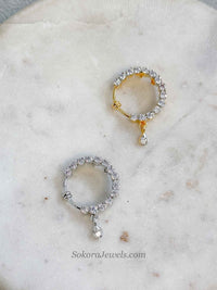 Small Crystal Nose Rings - Clip On - SOKORA JEWELSSmall Crystal Nose Rings - Clip On