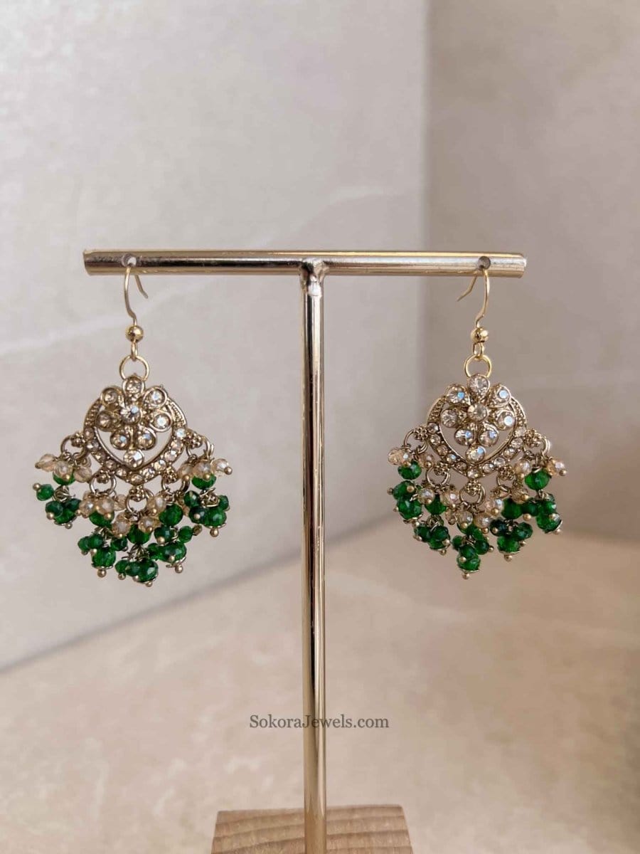Small Crystal Pendant Earrings - SOKORA JEWELSSmall Crystal Pendant Earrings