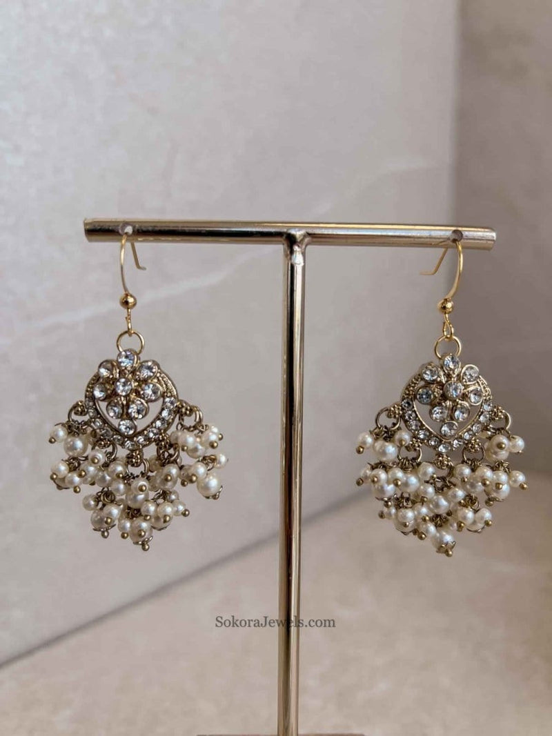 Small Crystal Pendant Earrings - SOKORA JEWELSSmall Crystal Pendant Earrings
