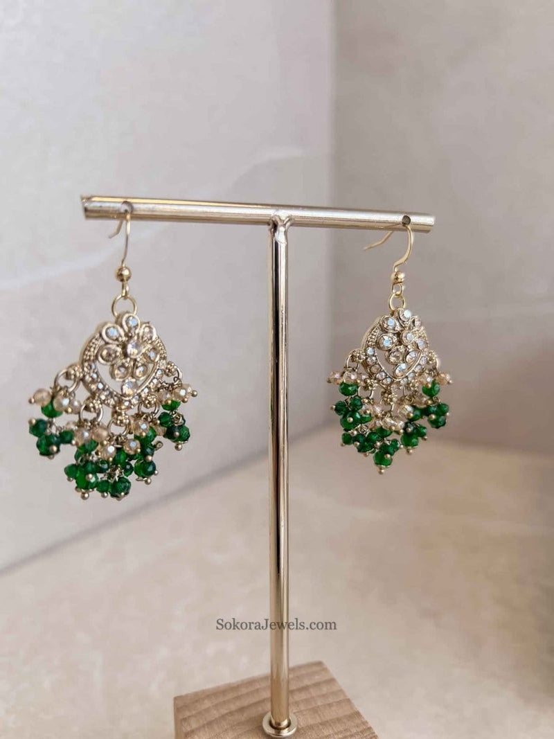 Small Crystal Pendant Earrings - SOKORA JEWELSSmall Crystal Pendant Earrings