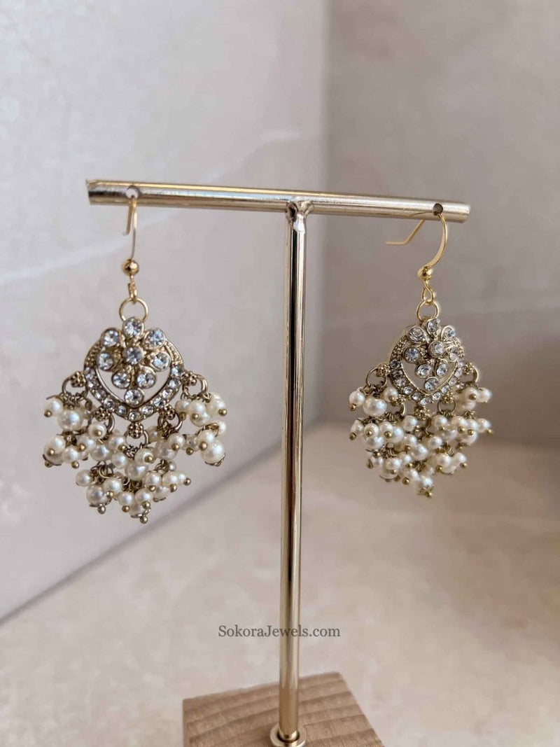 Small Crystal Pendant Earrings - SOKORA JEWELSSmall Crystal Pendant Earrings