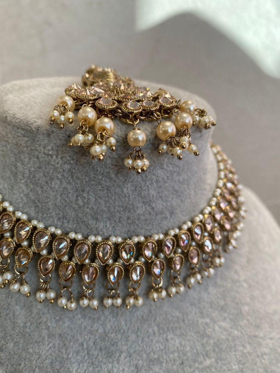 Small Dainty Choker - Champagne - SOKORA JEWELSSmall Dainty Choker - ChampagneChoker Sets