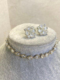 Small Dainty Silver Necklace & Tops Set - SOKORA JEWELSSmall Dainty Silver Necklace & Tops SetChoker Sets