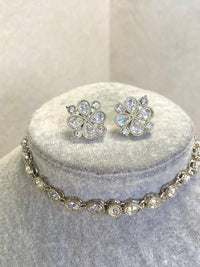 Small Dainty Silver Necklace & Tops Set - SOKORA JEWELSSmall Dainty Silver Necklace & Tops SetChoker Sets