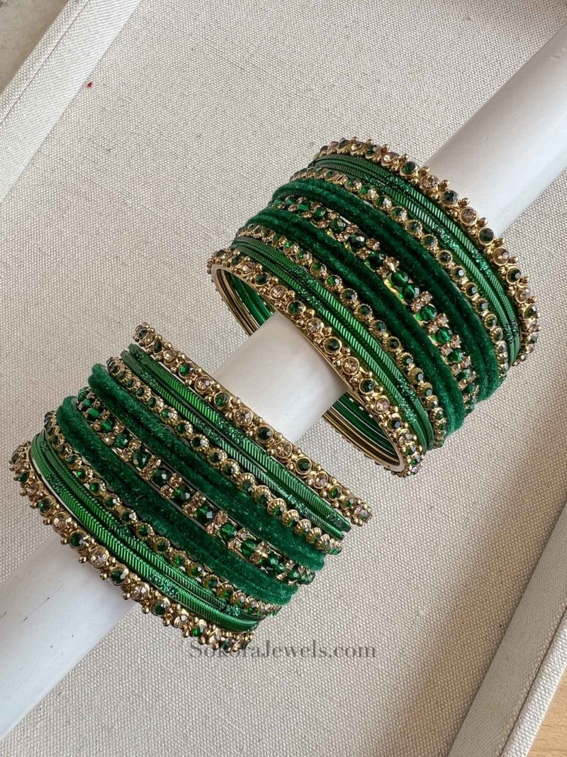 Small Dark Green Bangle set - SOKORA JEWELSSmall Dark Green Bangle setBANGLES