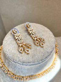 Small Diamante Gold Necklace Set - SOKORA JEWELSSmall Diamante Gold Necklace Set