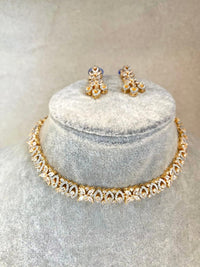 Small Diamante Gold Necklace Set - SOKORA JEWELSSmall Diamante Gold Necklace Set