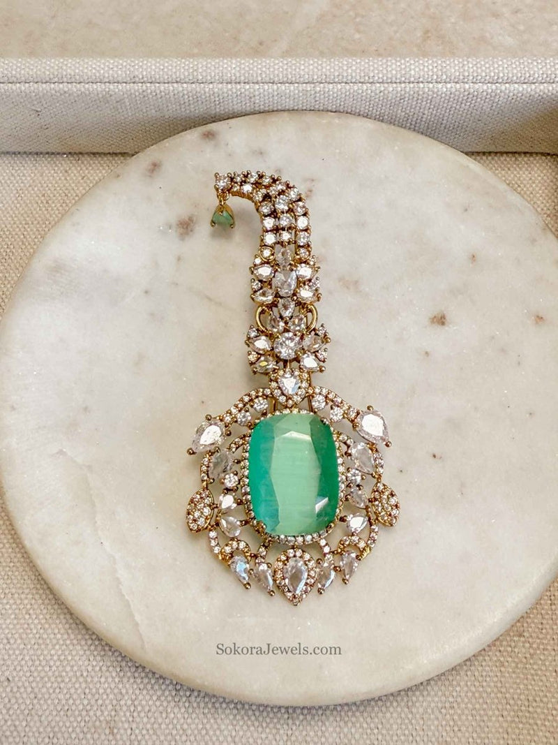 Small Diamante Kalgi - Mint - SOKORA JEWELSSmall Diamante Kalgi - Mint