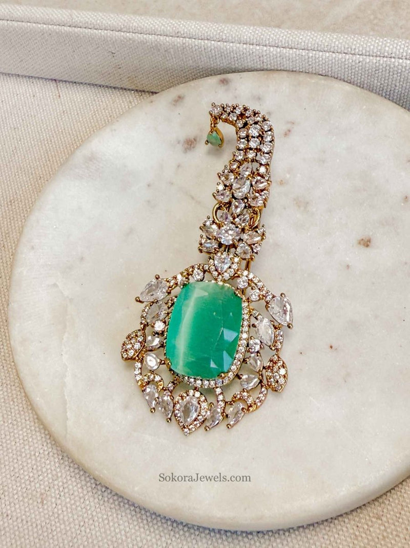 Small Diamante Kalgi - Mint - SOKORA JEWELSSmall Diamante Kalgi - Mint