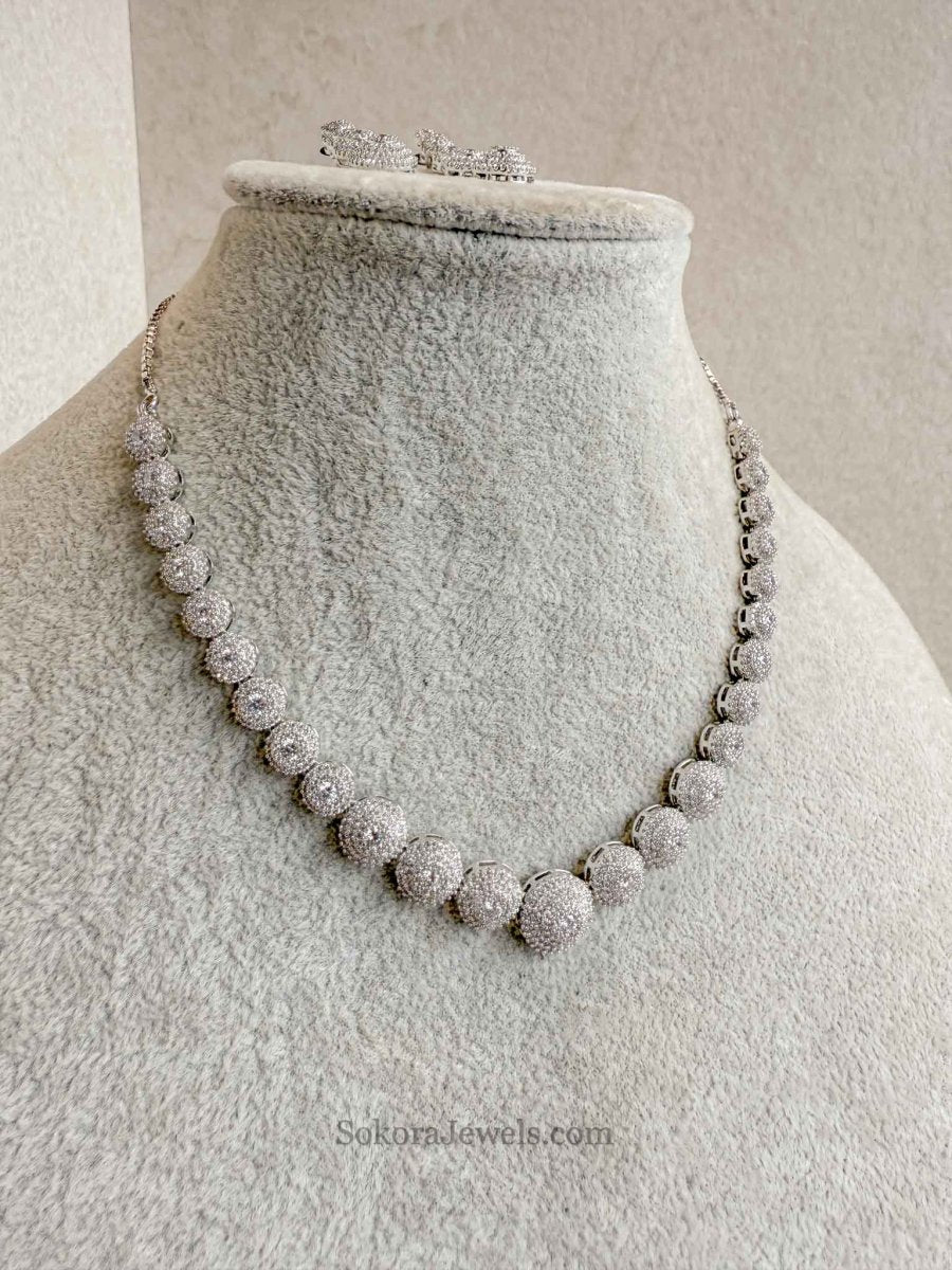 Small Diamante Necklace Set - SOKORA JEWELSSmall Diamante Necklace Setnecklace sets