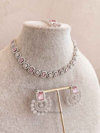 Small Diamante Set with Chandbali Earrings - SOKORA JEWELSSmall Diamante Set with Chandbali EarringsNECKLACE SETS