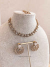 Small Diamante Set with Chandbali Earrings - SOKORA JEWELSSmall Diamante Set with Chandbali EarringsNECKLACE SETS