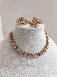 Small Diamante Set with Chandbali Earrings - SOKORA JEWELSSmall Diamante Set with Chandbali EarringsNECKLACE SETS